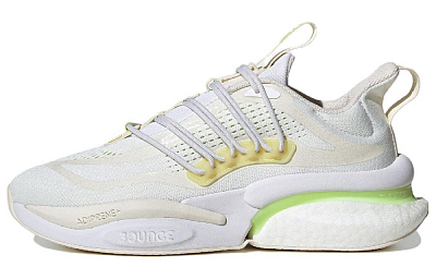 Adidas AlphaBoost V1 Running Shoes 'White Yellow'
