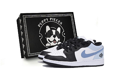 Jordan Air Jordan 1 Vintage Basketball Shoes Men Low Top Black Blue