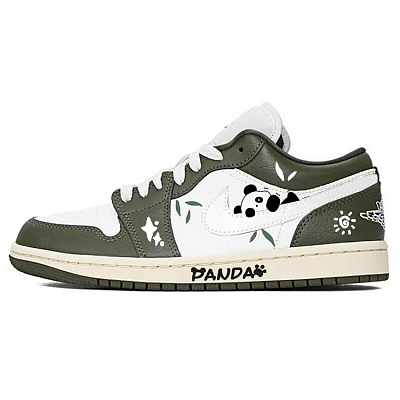 Jordan Air Jordan 1 Vintage Basketball Shoes Unisex Low Top White/Green