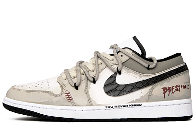 Jordan Air Jordan 1 Slip-Resistant Low-Top Vintage Basketball Shoes Men's Brown