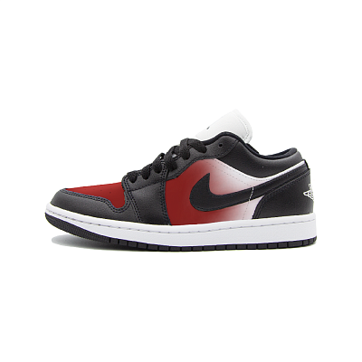 Jordan Air Jordan 1 Slip Resistant Low Top Vintage Basketball Shoes Women's Black Red