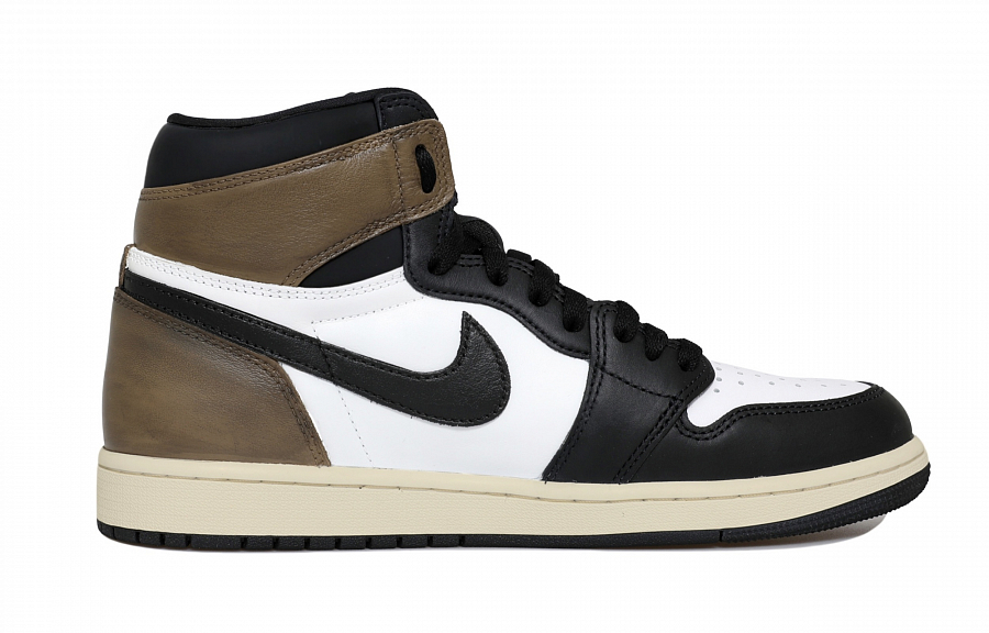 Jordan Air Jordan 1 Black Mocha Cushioning Anti-Slip And Wear-Resistant High-Top Vintage Basketball Shoes Men's Black купить в интернет-магазине Yoocart с быстрой доставкой по России.