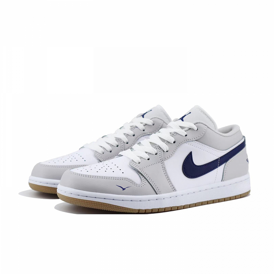 Jordan Air Jordan 1 Shock Absorbers With Slip Resistant Features Low Top Vintage Basketball Shoes Unisex White Gray купить в интернет-магазине Yoocart с быстрой доставкой по России.
