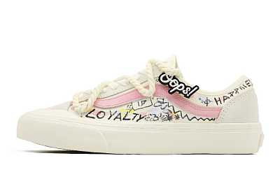 Vans Style 136 Skateboard Shoes Unisex Low Top White Pink