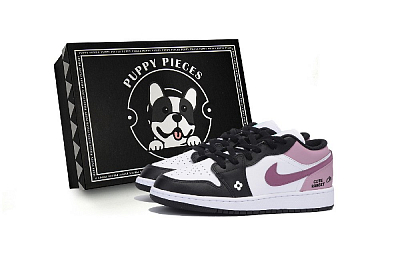 Jordan Air Jordan 1 Sweet, Cool, And Vintage, Special Shoe Box Low Top Vintage Basketball Shoes Men's White Pink