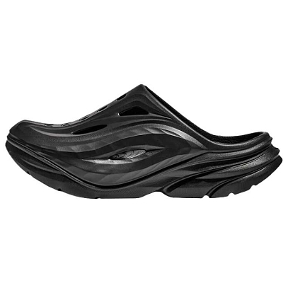 HOKA ONE ONE ORA Recovery Mule Odor Resistant Slip Resistant Closed Toe Slippers Unisex Black