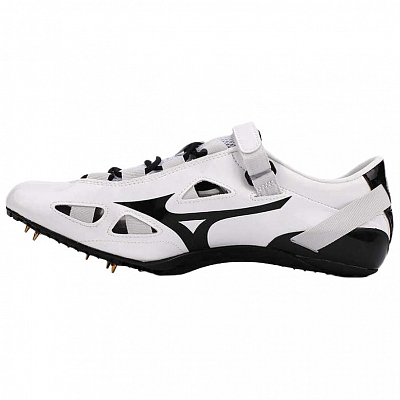 Mizuno Geo Slip Resistant And Abrasion Resistant Functionality White Sprint Track And Field Shoes Unisex Low Top