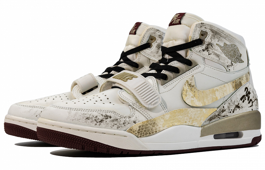 Jordan Legacy 312 Year Of The Snake Limited Edition High-Top Vintage Basketball Shoes Men's White Gold купить в интернет-магазине Yoocart с быстрой доставкой по России.