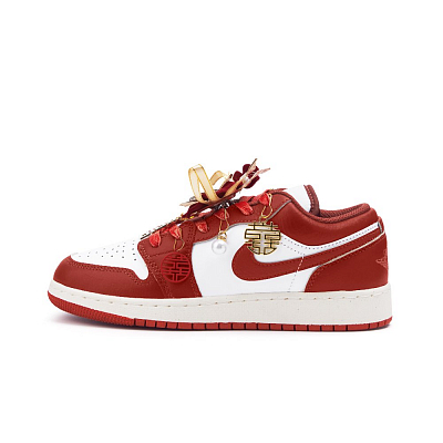 Jordan Air Jordan 1 Low Top Skateboard Shoes Women's Red