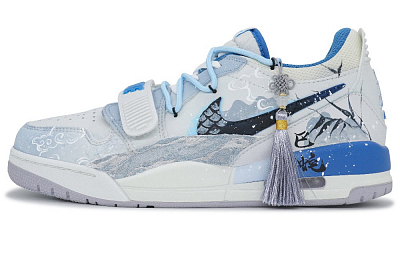 Jordan Air Jordan Legacy Low-Top Basketball Shoes Men's Light Blue