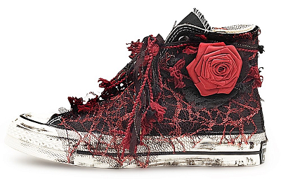 Converse Chuck 70 Abrasion Resistant High Top Canvas Shoes Unisex Black Red