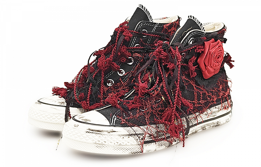 Converse Chuck 70 Abrasion Resistant High Top Canvas Shoes Unisex Black Red купить в интернет-магазине Yoocart с быстрой доставкой по России.