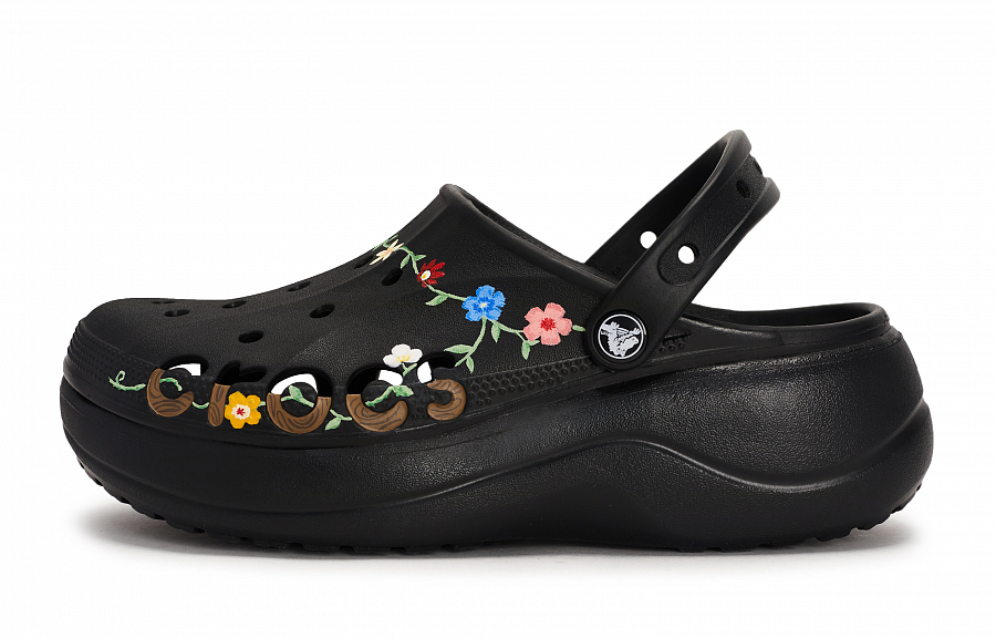 Crocs Baya Platform Clog 811 Manufacturing, Peanuts Full Road, Special Shoe Box Clogs Women's Black купить в интернет-магазине Yoocart с быстрой доставкой по России.