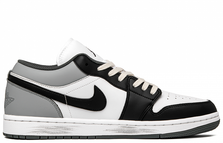 Jordan Air Jordan 1 Cushioned Slip-Resistant Low-Top Vintage Basketball Shoes Unisex Black White Gray купить в интернет-магазине Yoocart с быстрой доставкой по России.