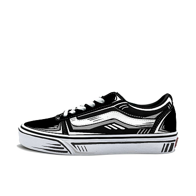 Vans Ward Abrasion Resistant Low Top Skateboard Shoes Women's Black