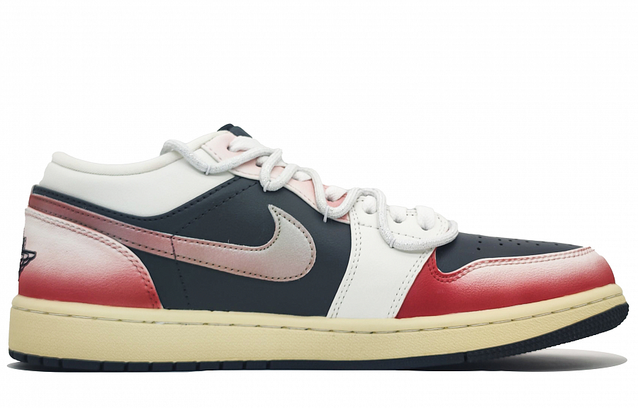 Jordan Air Jordan 1 Durable Breathable Low-Top Vintage Basketball Shoes Unisex Black Red купить в интернет-магазине Yoocart с быстрой доставкой по России.