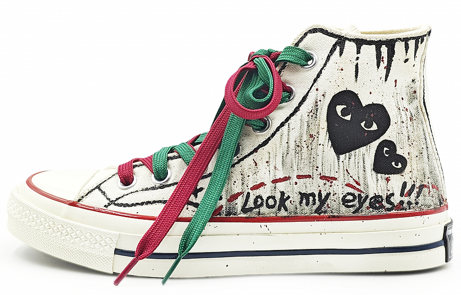 Converse Chuck 70 Chuck Taylor Abrasion Resistant High Top Canvas Shoes Unisex Black White Red купить в интернет-магазине Yoocart с быстрой доставкой по России.