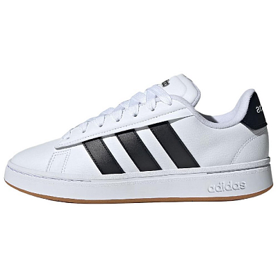 Adidas GRAND COURT ALPHA Abrasion Resistant Low Top Skateboard Shoes Unisex White Black