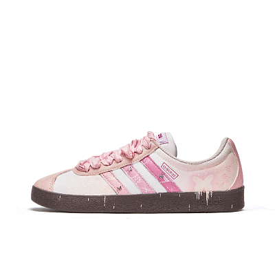 Adidas VL COURT 2.0 Free Panda Dreamy Slip-Resistant Breathable Low-Top Skateboard Shoes Unisex Pink White