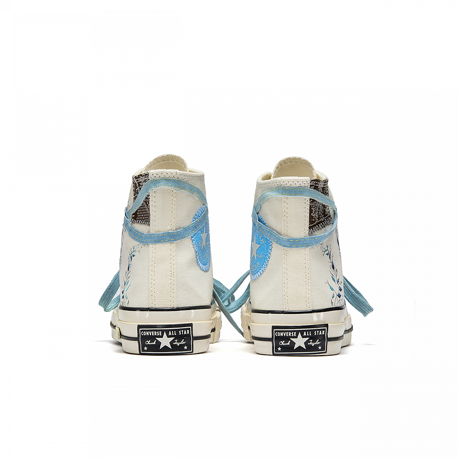 Converse Chuck 70 Freedom Panda Zilan Wear resistant And Lightweight High Top Canvas Shoes Unisex White Blue купить в интернет-магазине Yoocart с быстрой доставкой по России.