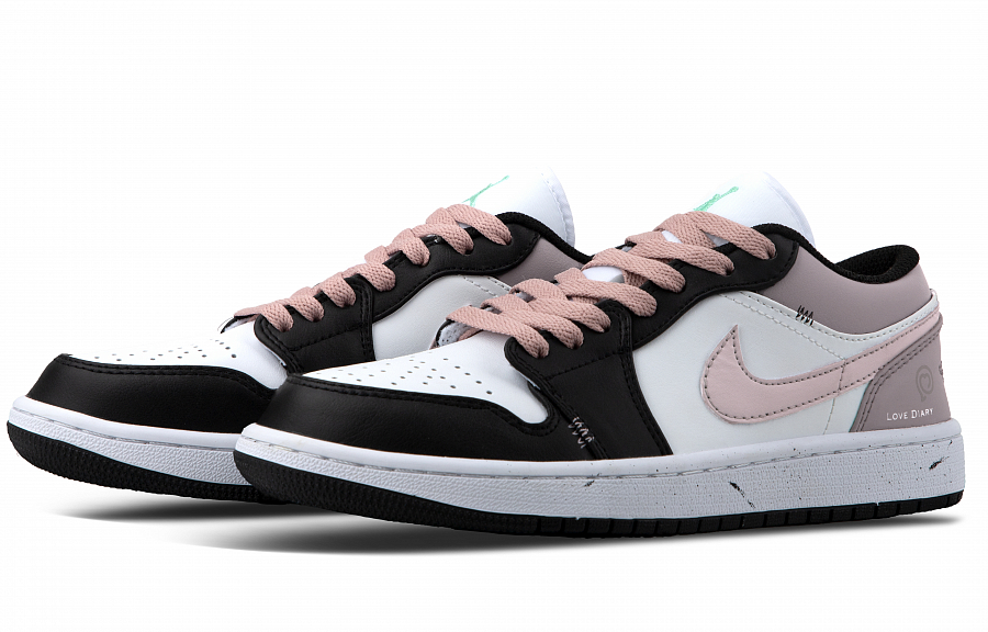 Jordan Air Jordan 1 Low Top Vintage Basketball Shoes Unisex Black White Pink купить в интернет-магазине Yoocart с быстрой доставкой по России.
