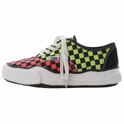 MIHARA YASUHIRO Baker Low Top Canvas Shoes Men's Red Green