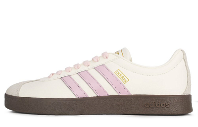 Adidas Neo Vl Court Classic Sweet Dream Milk Puff Abrasion Resistant Low Top Skateboard Shoes Women's White Pink