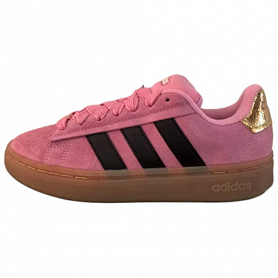 Adidas Grand Court Alpha 00s Bliss Pink Core Black Gold Metallic Women's