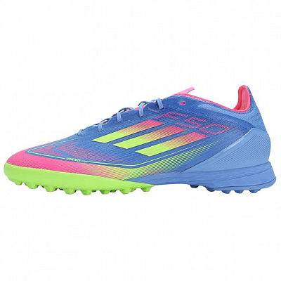Adidas F50 PRO TF Rubber Broken Studs Anti Slip Wear Resistant Soccer Shoes Unisex Blue Pink