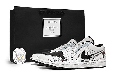 Jordan Air Jordan 1 Vintage Basketball Shoes Men's Low Top White