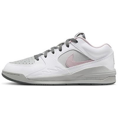 Jordan Stadium 90 Anti-Slip Wear-Resistant Low-Top Basketball Shoes Women's White Gray Pink