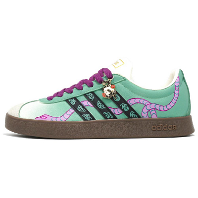 Adidas VL COURT 2.0 Cushioning Wear-Resistant Low-Top Skateboard Shoes Unisex Green Purple