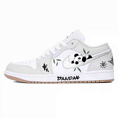 Jordan Air Jordan 1 Vintage Basketball Shoes Unisex Low Top White/Gray