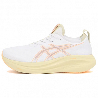 Asics GEL NIMBUS 27 Abrasion Resistant Low Top Casual Running Shoes Unisex White