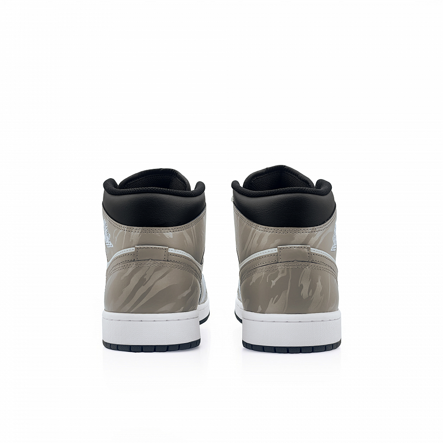 Jordan Air Jordan 1 Anti Slip Wear Resistant Mid Top Vintage Basketball Shoes Unisex White Brown купить в интернет-магазине Yoocart с быстрой доставкой по России.
