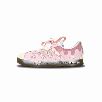 Adidas Neo VL Court 2.0 Strawberry Vitamin Abrasion Resistant Low Top Skateboard Shoes Women's Pink