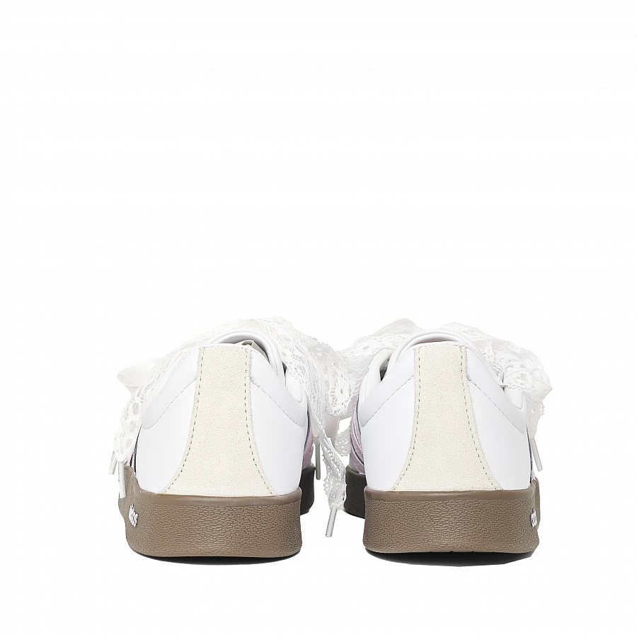 Adidas VL COURT 2.0 Pink Lace Abrasion Resistant Low top Skateboard Shoes Unisex White Pink купить в интернет-магазине Yoocart с быстрой доставкой по России.