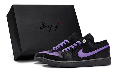 Jordan Air Jordan 1 Vintage Basketball Shoes Unisex Low Top Purple