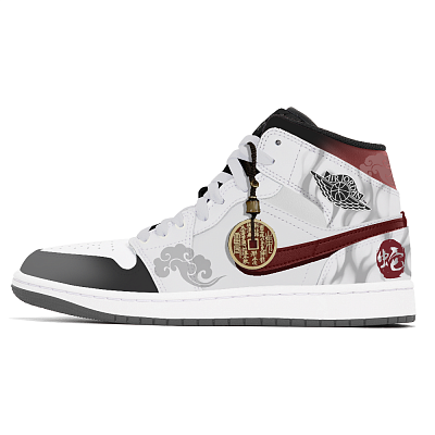 Jordan Air Jordan 1 Joy Lemon Abrasion-Resistant Mid-Top Vintage Basketball Shoes Unisex Gray White