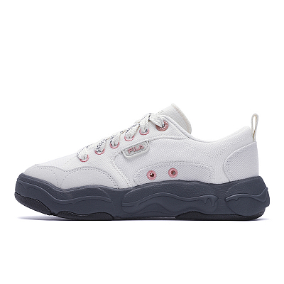 FILA BURGER Hamburger Shoes Low Top Canvas Shoes Women's White Gray
