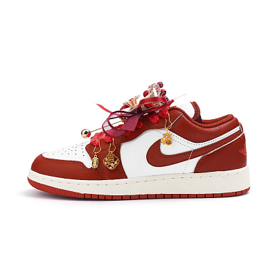 Jordan Air Jordan 1 Low Top Skateboard Shoes Women's Red