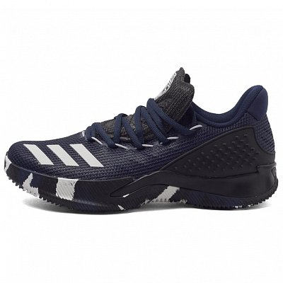 Adidas Ball 365 Anti Slip Wear Resistant Low Top Basketball Shoes Men's Blue Black