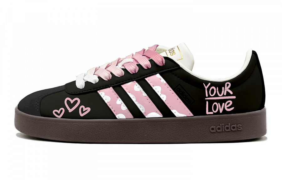 Adidas Vl Court Slip-Resistant Low-Top Skateboard Shoes Unisex Black Pink купить в интернет-магазине Yoocart с быстрой доставкой по России.