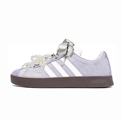 Adidas VL COURT 2.0 Low Top Skateboard Shoes Unisex Light Purple