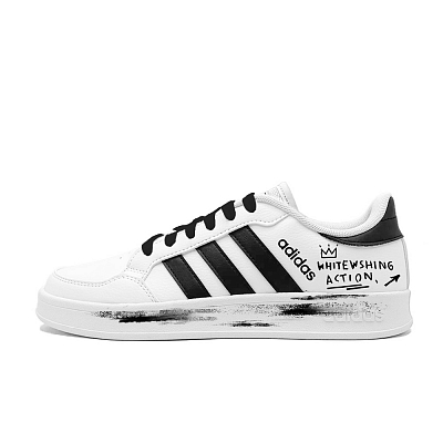 Adidas Neo Breaknet Vanished Graffiti Cushioning, Wear Resistant Low Top Skateboard Shoes Men's Black