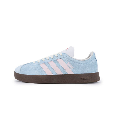 Adidas VL COURT 2.0 Anti Slip Wear Resistant Low Top Skateboard Shoes Unisex Blue Pink