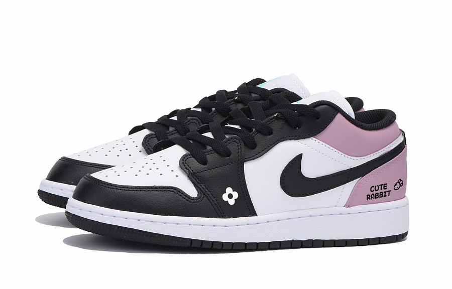 Jordan Air Jordan 1 Low Top Vintage Basketball Shoes Men's White Pink купить в интернет-магазине Yoocart с быстрой доставкой по России.