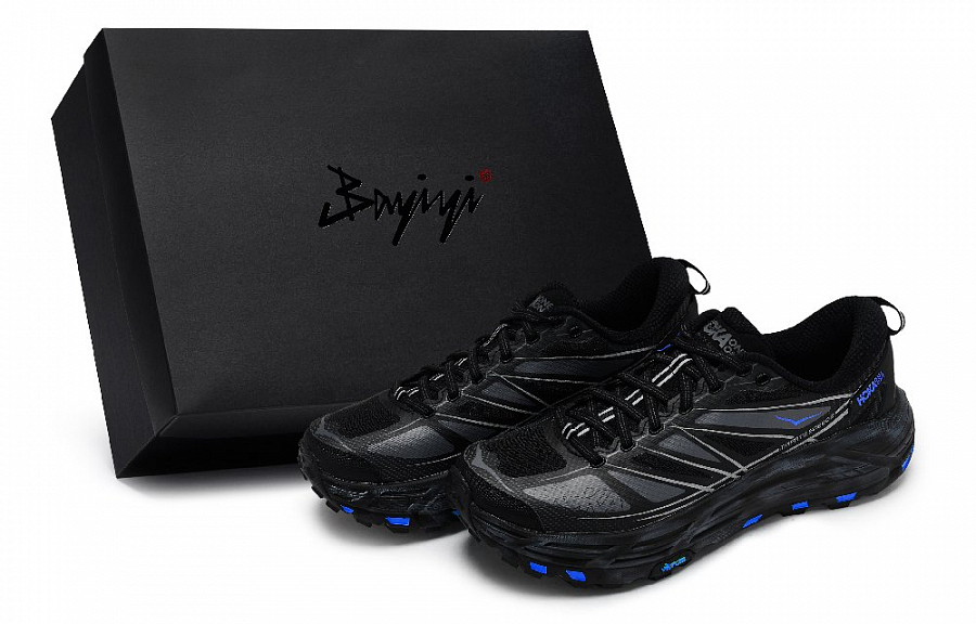HOKA ONE ONE Mafate Speed 2 Abrasion Resistant Low Top Running Shoes Unisex Black Gray Blue купить в интернет-магазине Yoocart с быстрой доставкой по России.