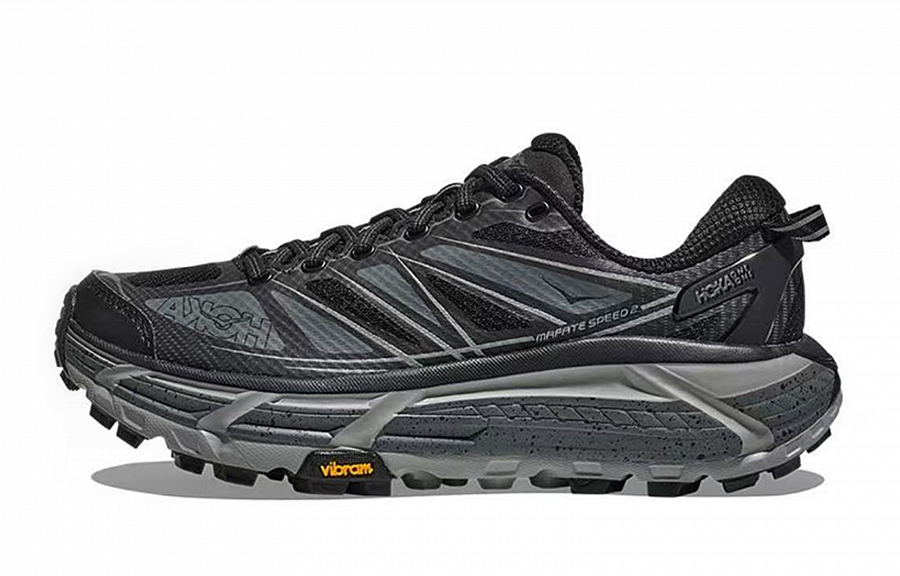 HOKA ONE ONE Mafate Speed 2 Abrasion Resistant Low Top Running Shoes Unisex Black Gray Blue купить в интернет-магазине Yoocart с быстрой доставкой по России.