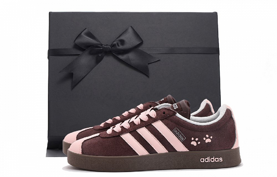 Adidas VL COURT 2.0 Coverage Abrasion Resistant Low Top Skateboard Shoes Unisex Pink купить в интернет-магазине Yoocart с быстрой доставкой по России.